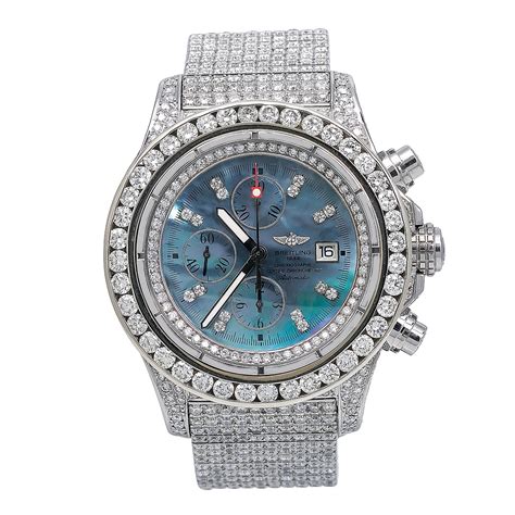 iced out breitling replica|breitling super avenger 48mm.